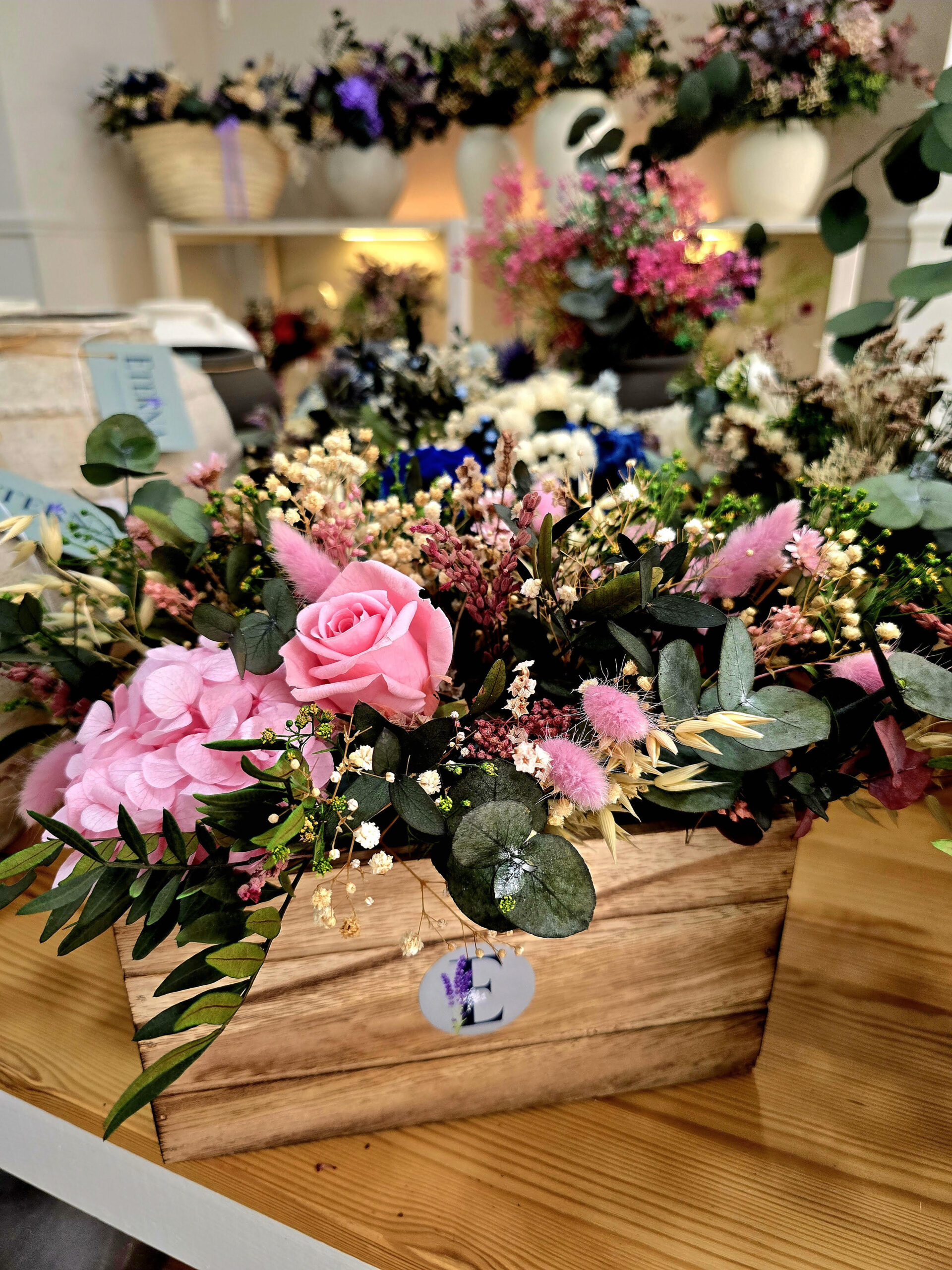 Taller CENTRO DE FLORES PRESERVADAS